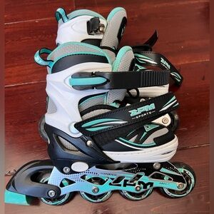 2PM SPORTS Cytia Pink Girls Adjustable Illuminating Inline Skates kids 10c-13